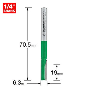 "Cortador de enrutador de bolsillo profundo Trend CRAFTPRO de dos flautas 6,3 mm 19 mm 1/4" - Imagen 1 de 12