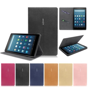 Folio Leather Cover Case Stand For Amazon All-New Fire HD 8 Tablet 8th Gen 2018 - Picture 1 of 37