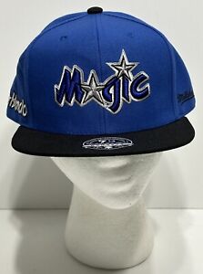 Orlando Magic Men's Mitchell and Ness Dynasty Fitted Cap Size 7 1/4 Blue/Blk NWT