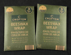 Lot of 6 Crofton Organic Beeswax Food Wraps Reusable Cotton Beeswax Wrap 3 Sizes