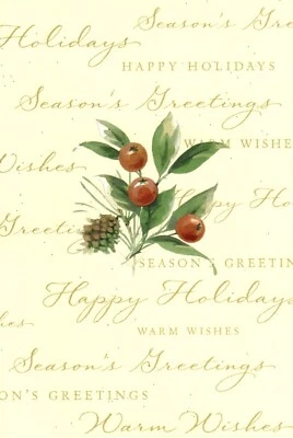 Tarjetas de felicitación Happy Holidays Red Holly Berry Berries de Hallmark - Juego de 4 Foto 1 de 4