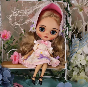 12"Factory Blyth Doll Golden Long Hair Hand Painted Makeup +teeth+Sleeping Eyes - Picture 1 of 7