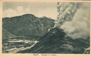 Napoli Vesuvio il Cratere Mt Vesuvius Eruption Naples Italy Postcard - Picture 1 of 2