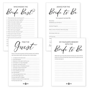 Hen Night Party Games Accessories | Who Knows The Bride Best | Advice To Bride - Picture 1 of 41