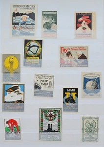 Colección de sellos/etiquetas originales vintage de exposición y publicidad (28) - Imagen 1 de 1