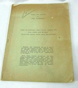Theory and Practice of Civil Disobedience Arthur Harvey Self Published 1961 RARE - Picture 1 of 4