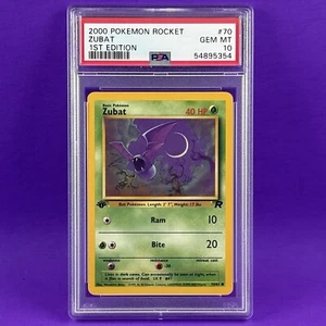 PSA 10 Zubat 70 1a Edizione 2000 Team Rocket Pokemon Carta Classificata WOTC CGC MINT - Foto 1 di 2