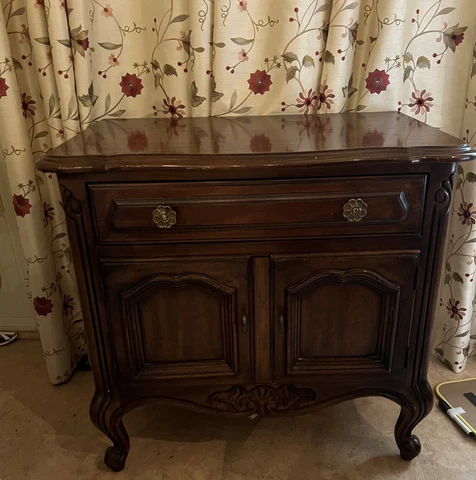 Antique Vintage French Cabinet Night Stand Cover