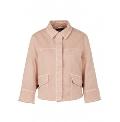 Chaqueta utilitaria recortada rosa Marc Cain nueva con etiquetas talla N3 (US 8) RC 31.27 D70 dobladillo deshilachado Foto 1 de 4