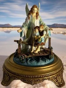Schutzengel der Liebe Statue von The Franklin Mint 4,5"; Hirtenkinder - Bild 1 von 22