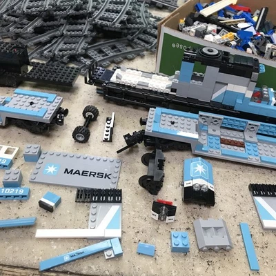 LEGO Creator Expert: Maersk Train (10219) w/ Track RETIRED INCOMPLETE AS IS FPOR - Image 1 of 4