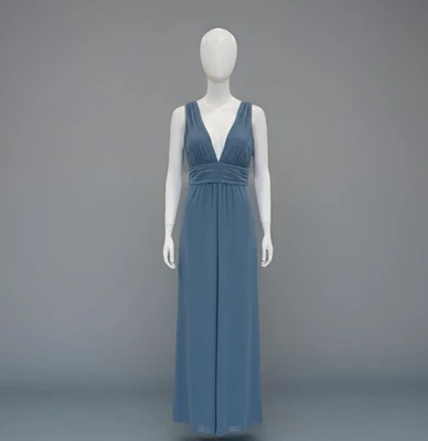 Mono Lulus Divine Muse azul pizarra pierna ancha cuello en V gasa XL invitado de boda Foto 1 de 4