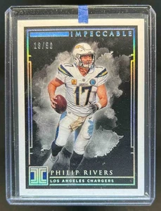 2019 Impeccable Philip Rivers Silver #18/50 Chargers - Picture 1 of 2