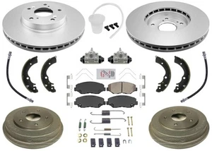 Front Rotors Drums Brake Shoes Springs Cylinders Fits Honda Accord 03-07 2.4L - Picture 1 of 7
