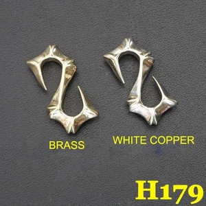 Unique Brass/copper S hook clasp Leathercraft bracelet accessories EDC H179 - Picture 1 of 7