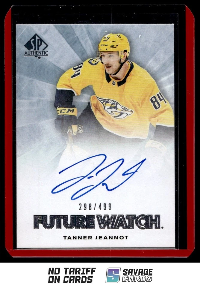 2021-22 SP Authentic Future Watch Auto Retro Tanner Jeannot /499 #RFWA-TJ - Image 1 of 3