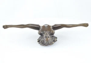 Statue Pin-up Art Deco Style Art Nouveau Style Bronze Signed Sculpture - Picture 1 of 12