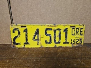 1925 Oregon License Plate - Picture 1 of 9