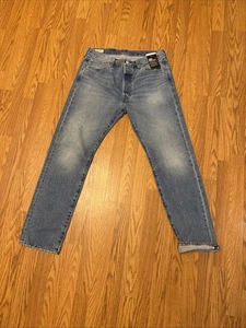Levi's Premium 501 Selvedge Jeans Slim Taper Men's Sizes 100% Cotton Denim 34x32 - Picture 1 of 12