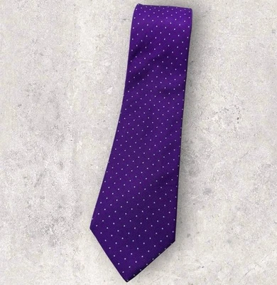 PAUL STUART Silk Tie USA  Purple Geometric W:3.6" EUC - Image 1 of 4