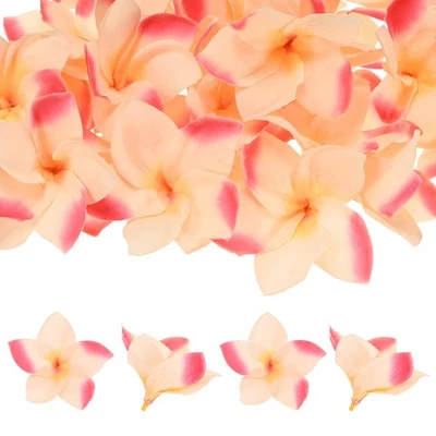 30-Pack Artificial Plumeria Flowers, Fake Silk Heads Flower Hawaiian Plumeria... - Image 1 of 4