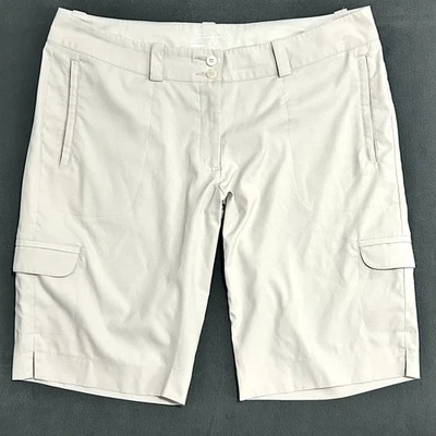 Pantalones Cortos de Golf Nike Para Mujer 14 Dri-Fit Tour Performance Bolsillos de Carga 36x12 Beige Foto 1 de 4