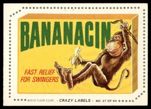Etichette Fleer Crazy 1979 #27 Bananacin - Foto 1 di 2