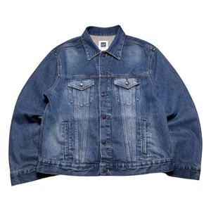 Vintage Gap Denim Jacket Mens Large Blue Mid Wash Fade Trucker Classic 90s - Picture 1 of 7