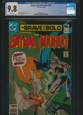 Brave and the Bold 165 DC 1980 CGC 9.8 white pgs Aparo Man Bat Newsstand HTF - Image 1 of 3