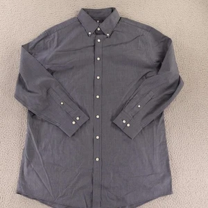 Stafford Shirt Mens 17 Fitted Non Iron Pinpoint Oxford Long Sleeve Button Up - Picture 1 of 9