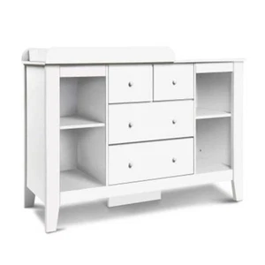 Baby Change Table Tall Boy Drawers Dresser Chest Storage Cabinet White - Picture 1 of 3