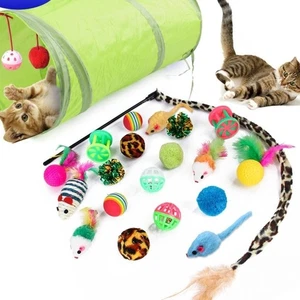 Mouse Shape Balls Interactive Cat Toys Funny Cat Stick Interactive Play - Picture 1 of 18