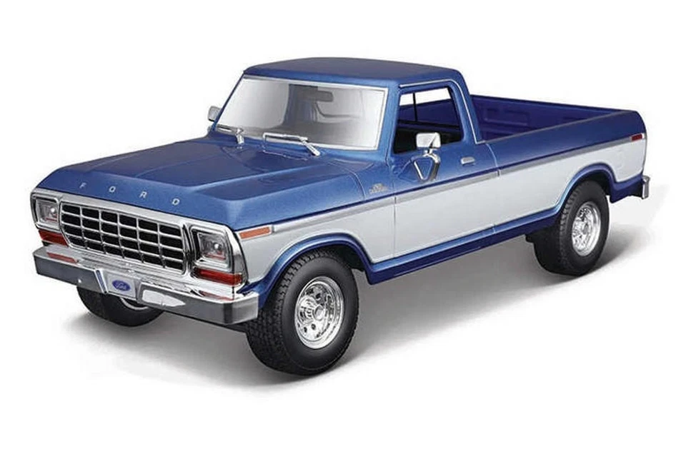 ⭐MAISTO 1:18 SCALE - 1979 FORD F150 PICK UP BLUE DIECAST MODEL CAR ⭐