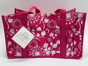Thirty-One U R U Keep It Caddy kleine Tragetasche 13x8x6" Taschen rosa/weiß Blumenmuster - Bild 1 von 13