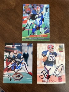 3 handsignierte Buffalo Bills Fußballkarten. Tolle signierte Vintage Karten - Bild 1 von 7