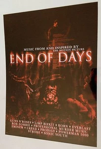 END OF DAYS ~ RARE ORIGINAL VINTAGE PROMOTIONAL ALBUM RELEASE POSTER - Imagen 1 de 2