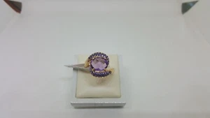ANELLO DA DONNA CON CRISTALLI AMETISTA IN ORO ROSA 18KT 5,9 GR. (5566) N14 - Picture 1 of 11