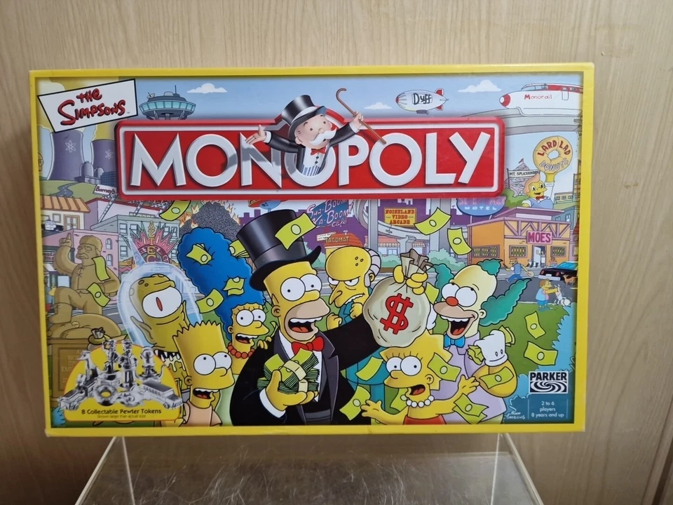 Parker/Hasbro Monopoly Board Game Simpsons Edition 2003 Great Condition Complete - Image 1 of 4
