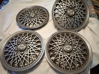 Juego de 4 tapacubos cubierta rueda alambre Chevrolet Chevy Celebrity 14" # 14035618 Foto 1 de 4