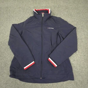 Tommy Hilfiger Jacket Womens SMALL Blue Long Sleeve Full Zip Winter Logo Size S - Picture 1 of 9