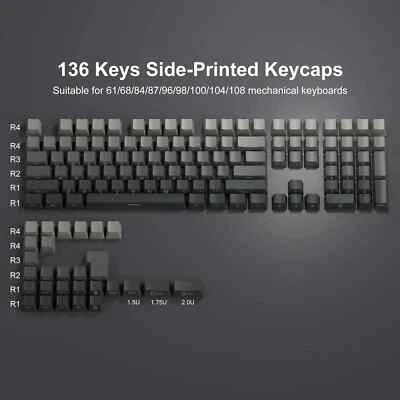 Side Printed Keycaps Double Shot PBT Keycaps For Cherry Gateron MX Switches New - Image 1 of 4