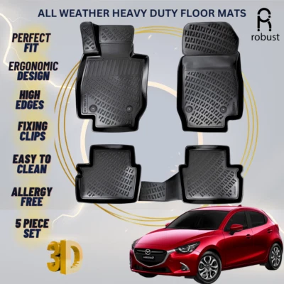 Tapetes forros para Mazda 2 2015-2019 todo tipo de clima alfombras 3D de alta resistencia alfombras de coche nuevas Foto 1 de 4