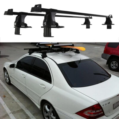 Porta-bagagens barra transversal rack de teto 54" com trava para Mercedes-Benz C300 C250 - Imagem 1 de 4