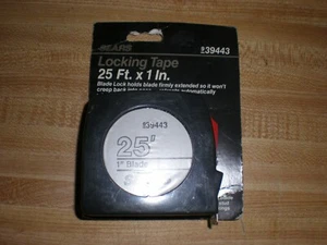 Vintage Sears 9-39443 Locking Measuring Tape - 25' Long - 1" Wide - Rule USA - Picture 1 of 5