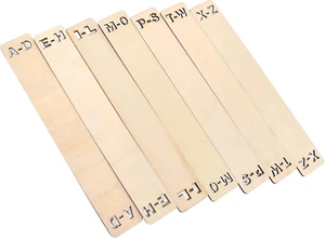 Record Dividers Wooden Category Tab Hollow Style with A-Z Alphabet LP Separators - Picture 1 of 12