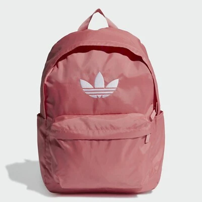 ADIDAS Originals TREFOIL Pink Backpack School Gym Travel 12"x 17" FREE SHIPPING - Image 1 of 4
