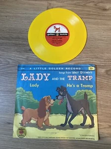 LAND AND THE TRAMP LADY HE'S A TRAMP 6" GOLDEN RECORD  PIC SLEEVE DISNEY - Picture 1 of 2