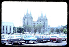 Sl84 Original Slide 1966 Huge Church Parking Lot Cars 369A