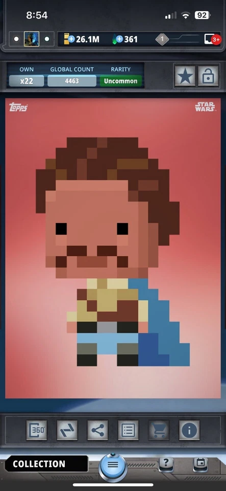 Topps Star Wars Digital Card Trader Red 8-Bit Lando Calrissian Insert Award - Image 1 of 1