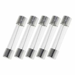 Witonics Pack of 5, AGC 6.3A 125v/250v Fast Blow Glass Fuses, 6.3 Amp AGC6.3A, A - Picture 1 of 2